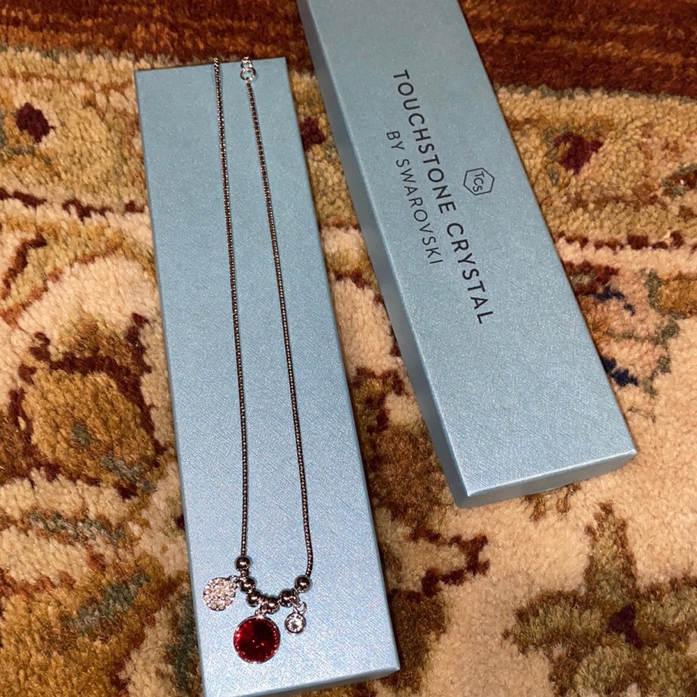 Red crystal necklace from Touchstone